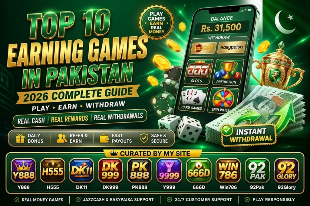 10 New Online Earning Casino Games in Pakistan 2026